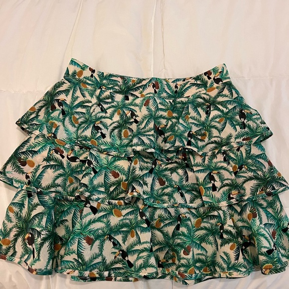 FARM RIO green ruffle skirt! - Picture 2 of 3
